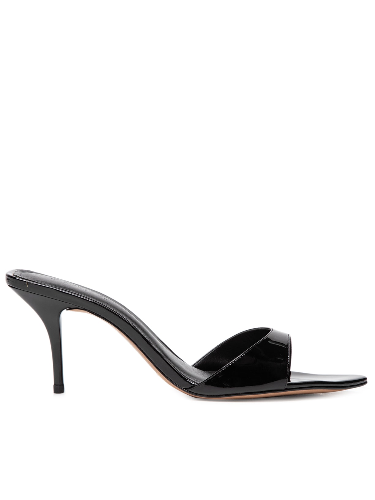Sandália Feminina Mule Salto Verniz - Preto