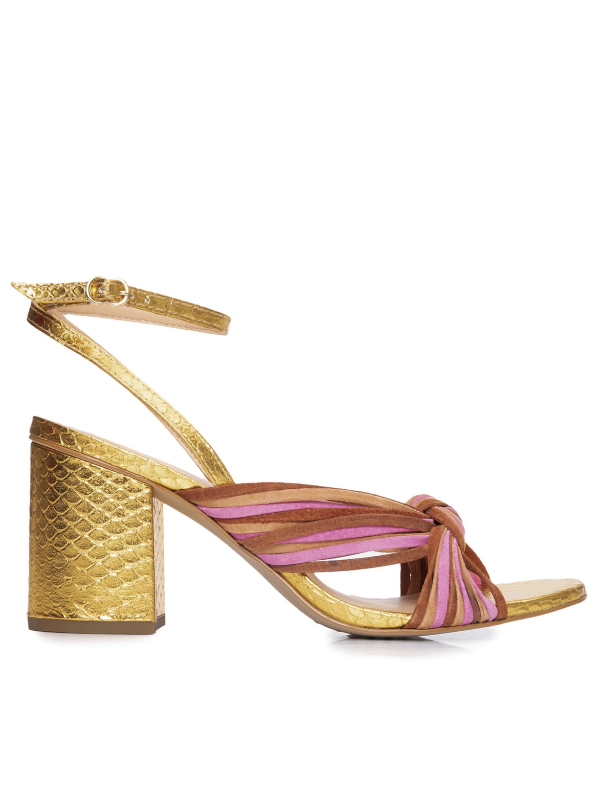 Sandália Feminina Multi Tiras - Dourados