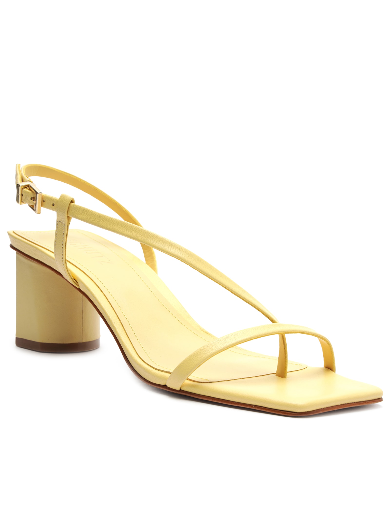 Schutz - Sandália Feminina New Icon Salto Baixo Couro - Amarelo