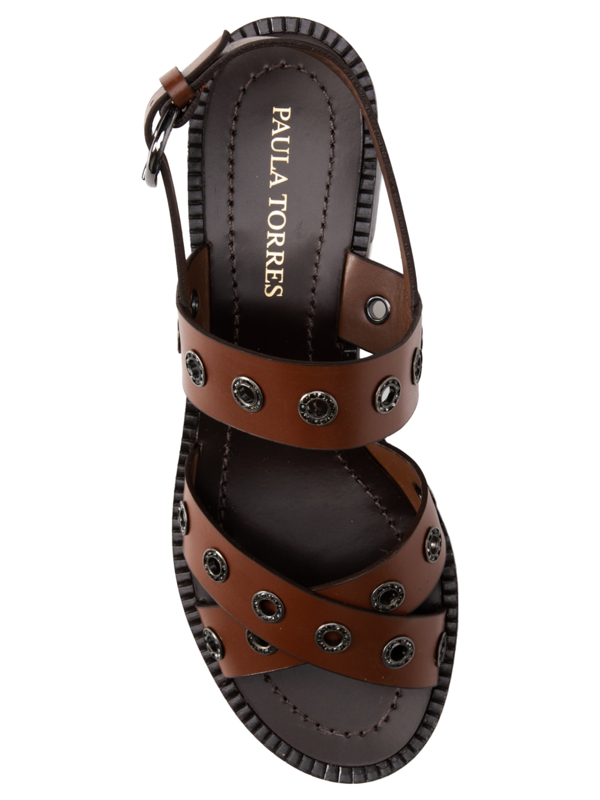 Sandália Feminina Niágara Marrom Paula Torres