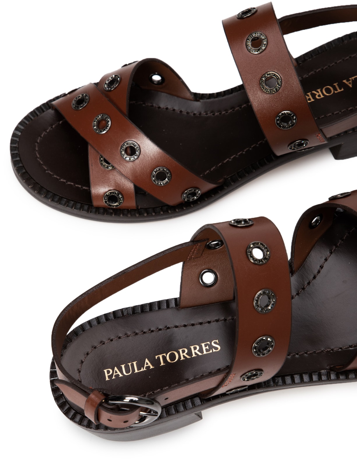 Sandália Feminina Niágara Marrom Paula Torres
