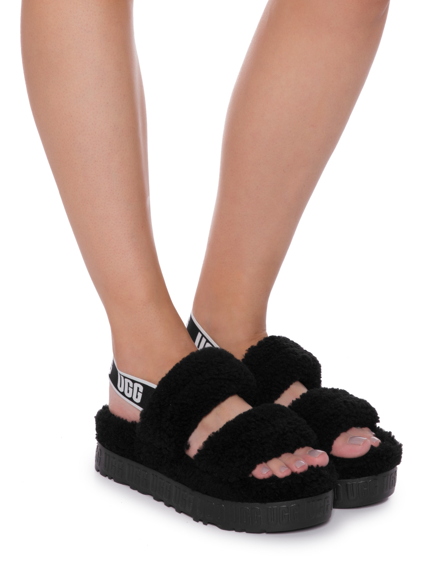 Sandália Feminina Oh Fluffita - Ugg - Preto