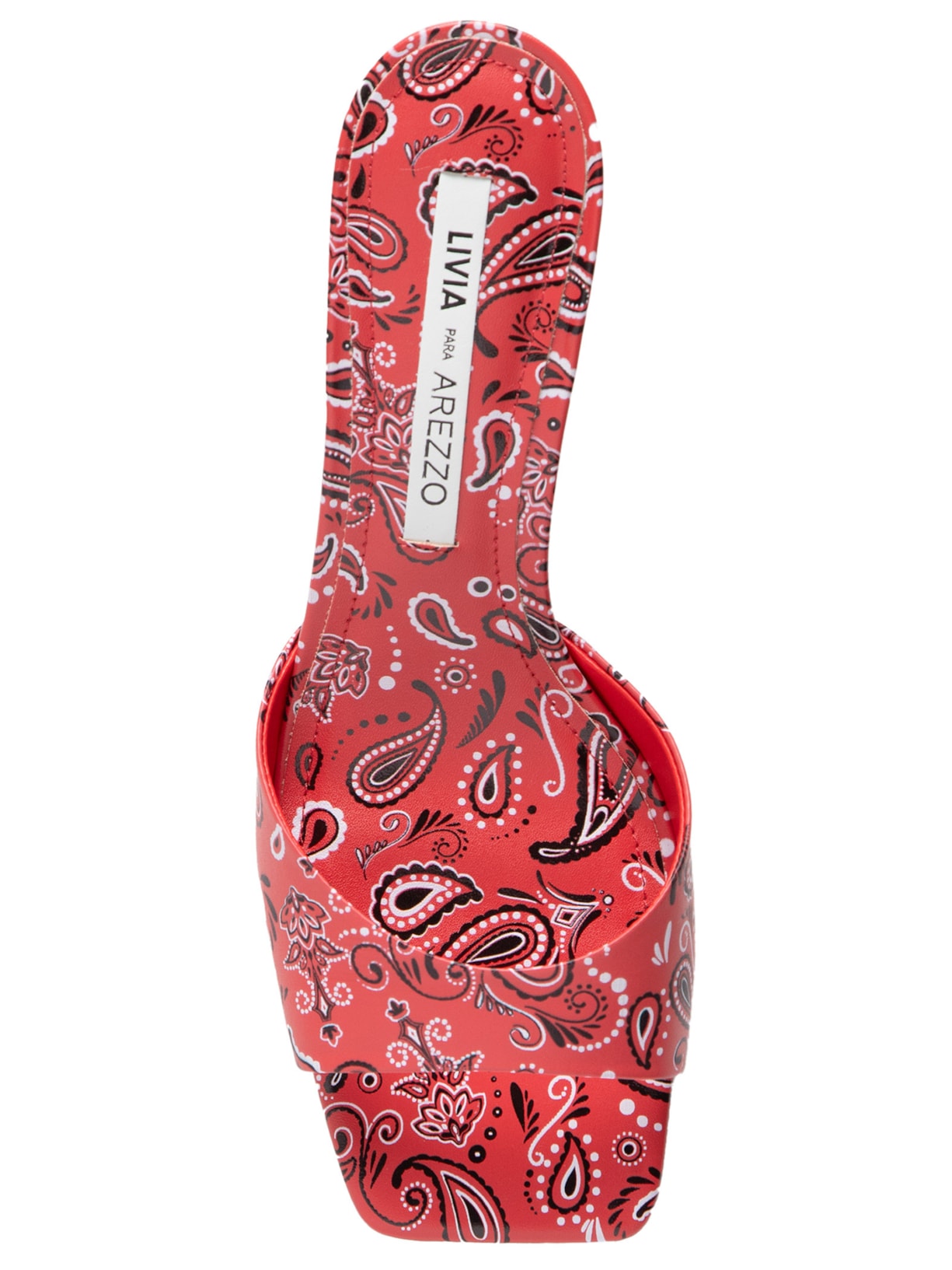 Sandália Feminina Paisley Vermelho Arezzo + Livia