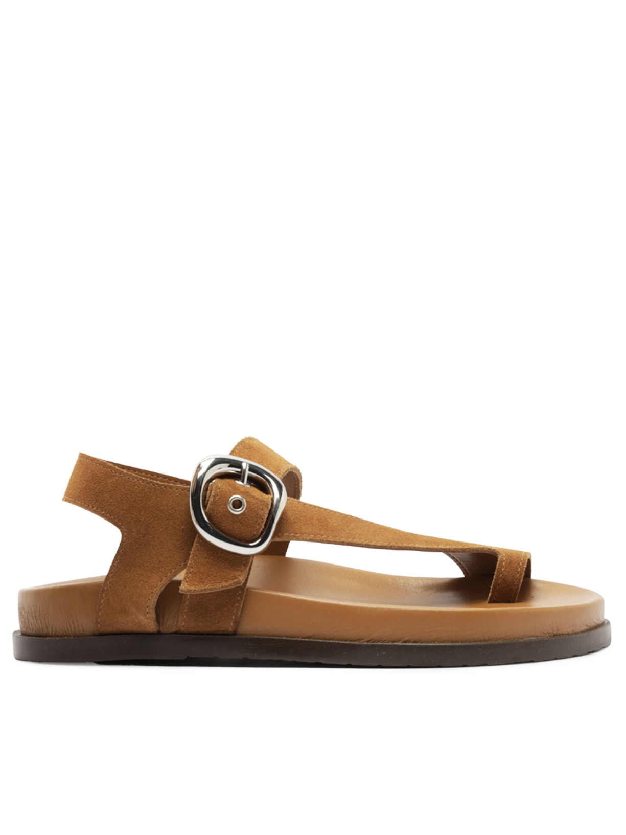 Sandália Feminina Papete Acamurçada Flatform Marrom Arezzo