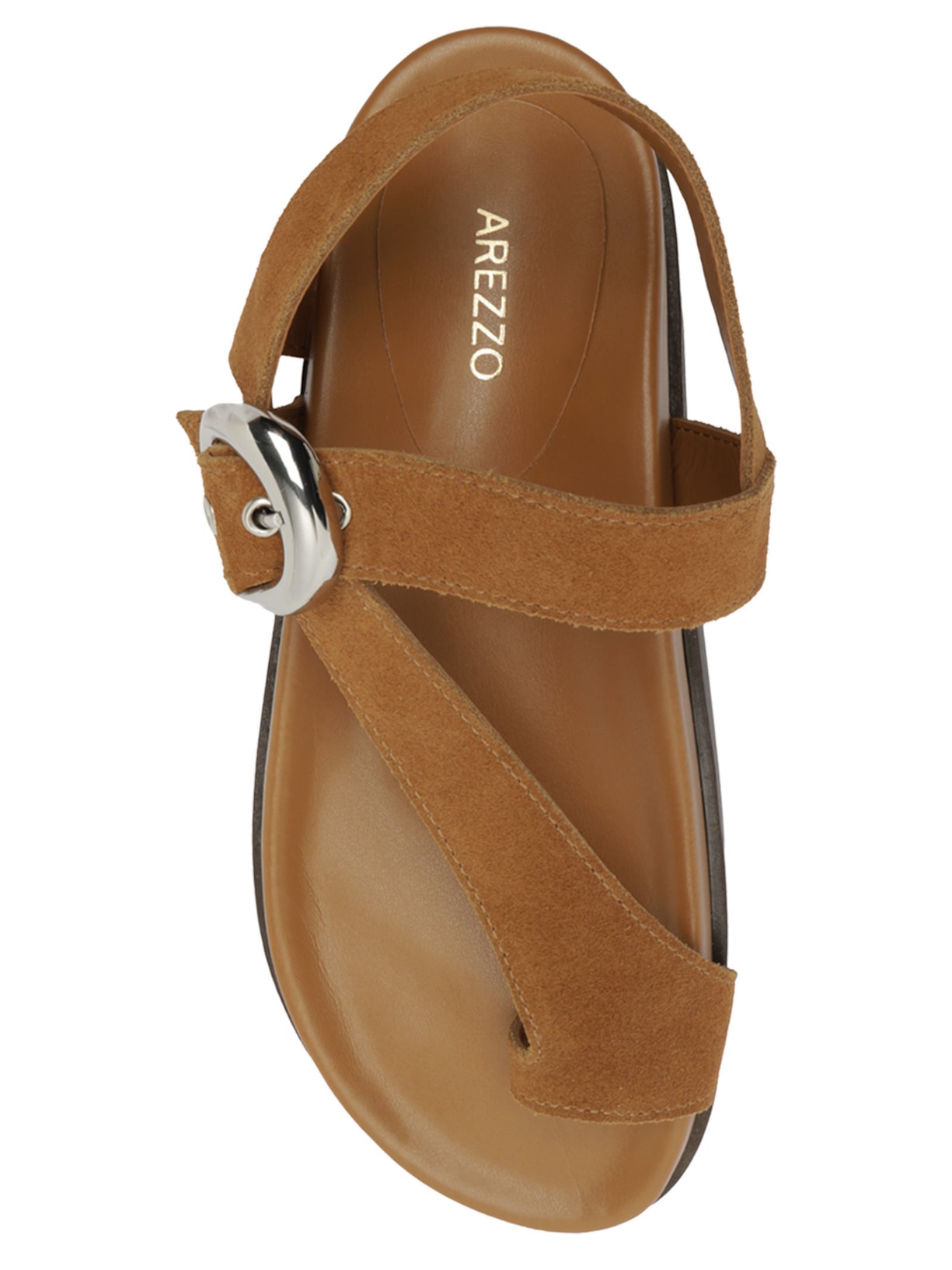 Sandália Feminina Papete Acamurçada Flatform Marrom Arezzo