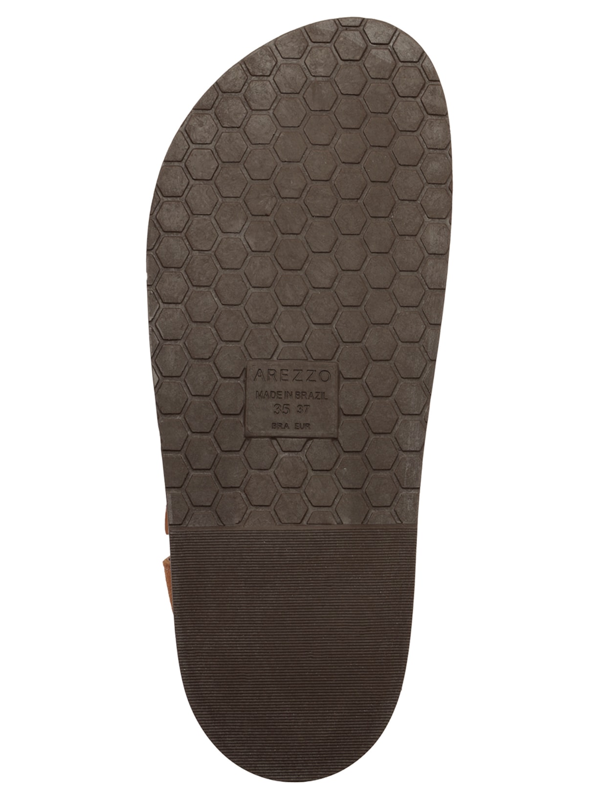Sandália Feminina Papete Acamurçada Flatform Marrom Arezzo