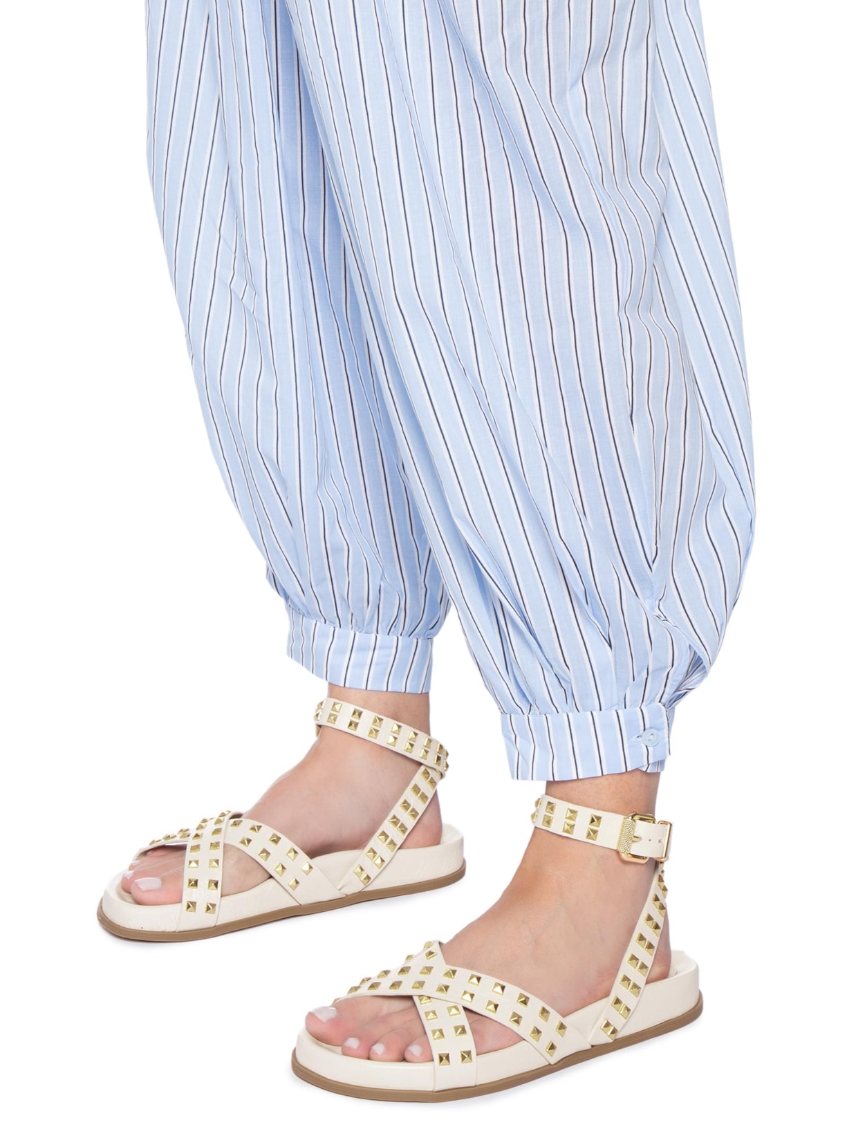 Sandália Feminina Papete Carolla Studs Branco Schutz