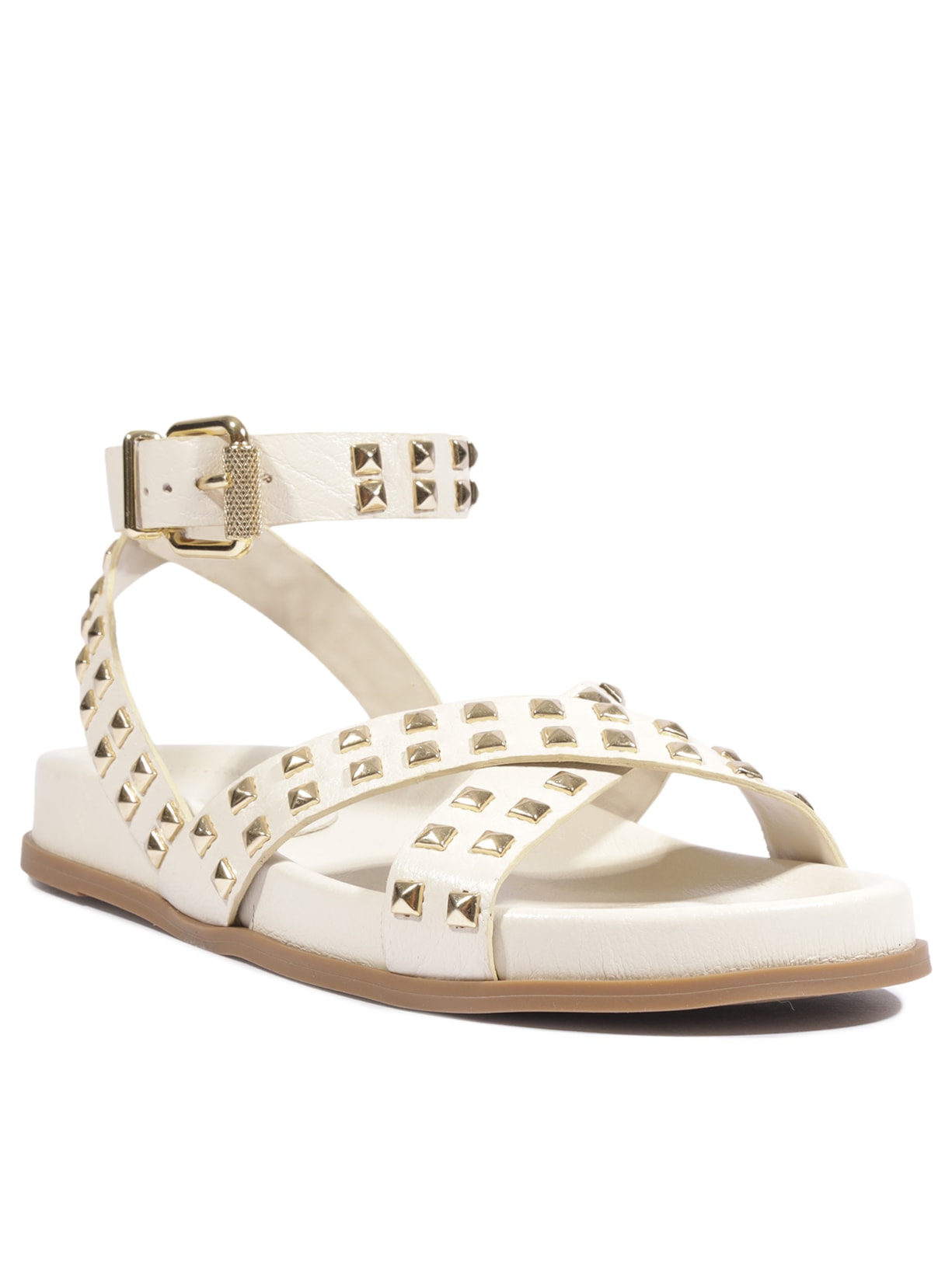 Sandália Feminina Papete Carolla Studs Branco Schutz