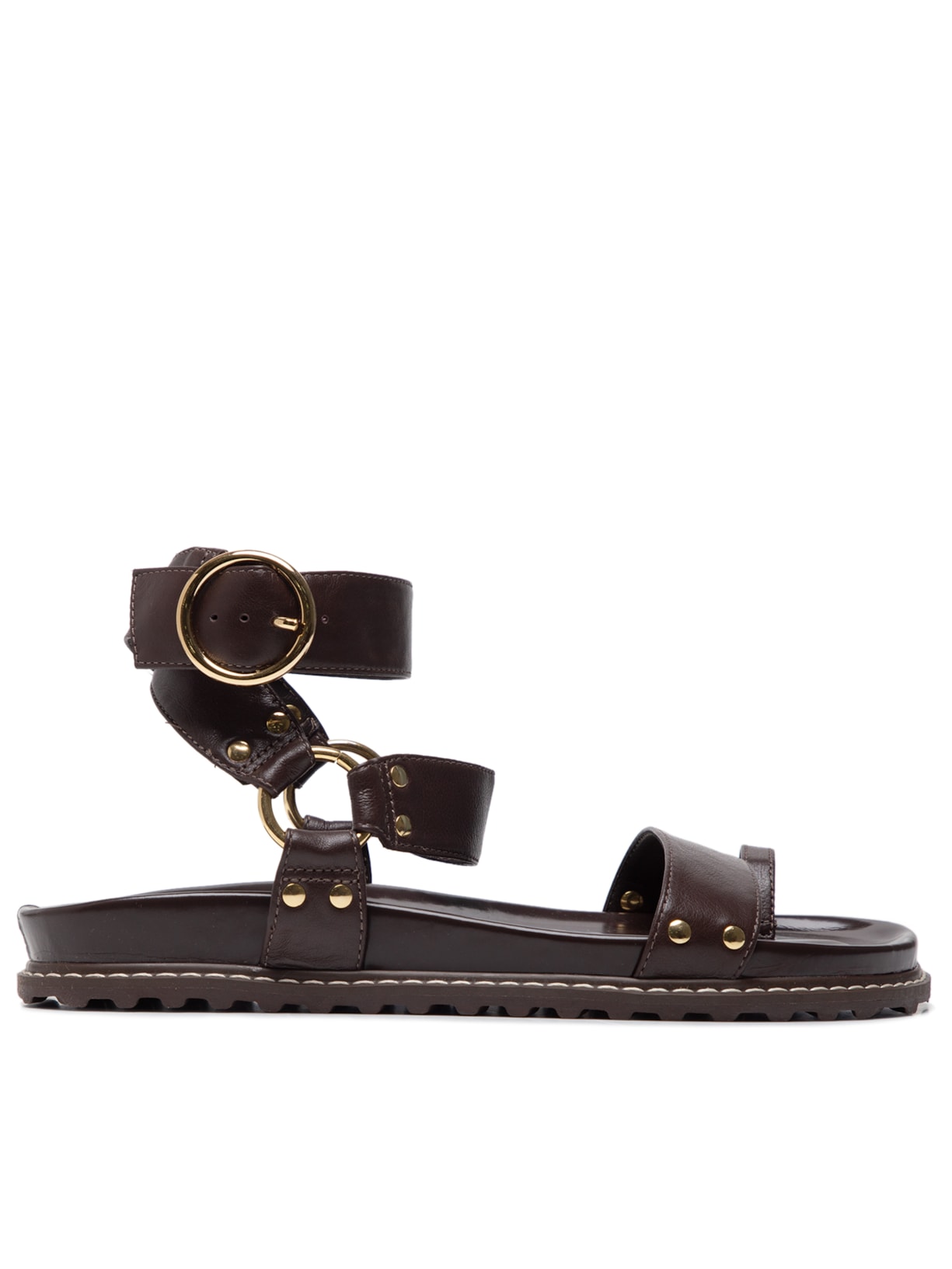 Sandália Feminina Papete Contemporânea - Marrom