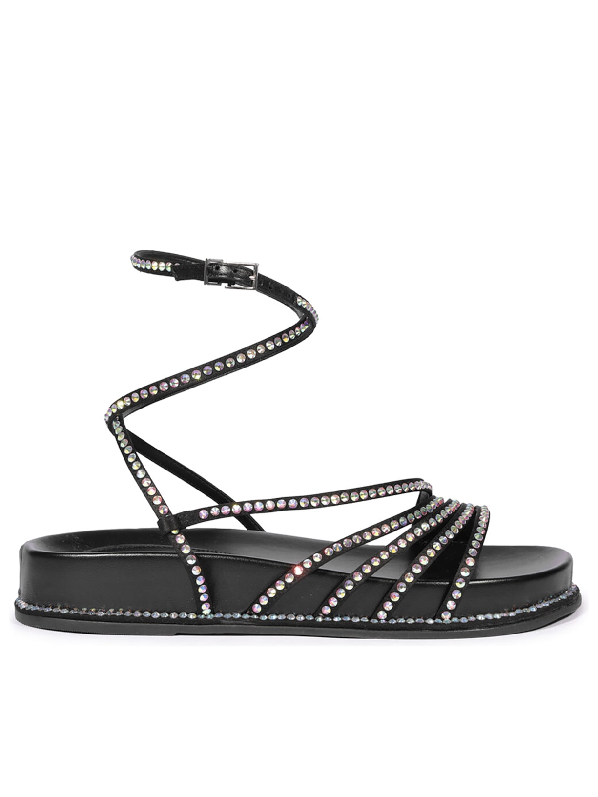 Sandália Feminina Papete Couro Eve Sporty - Preto