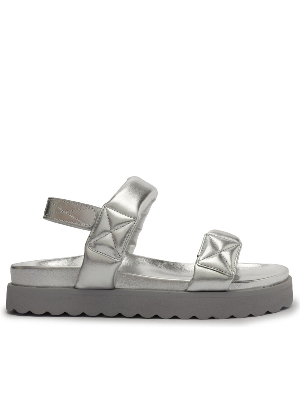 Sandália Feminina Papete Deluxe Nappa - Prata