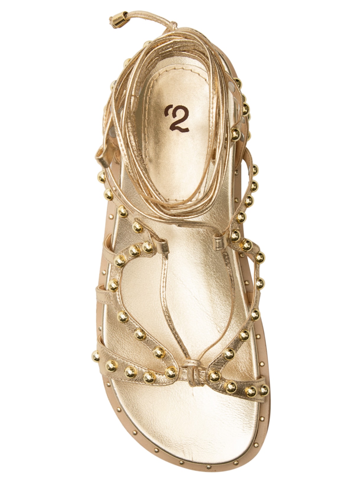 Sandália Feminina Papete Em Couro Com Amarração '2essential