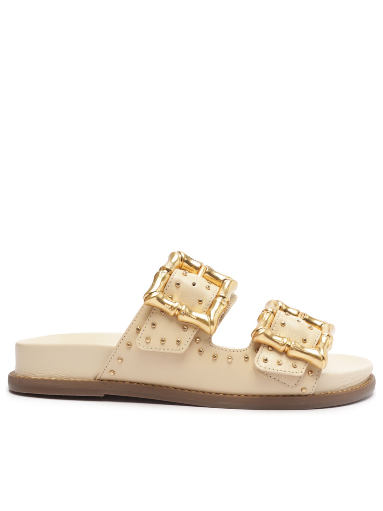 Sandália Feminina Papete Enola Couro - Off White