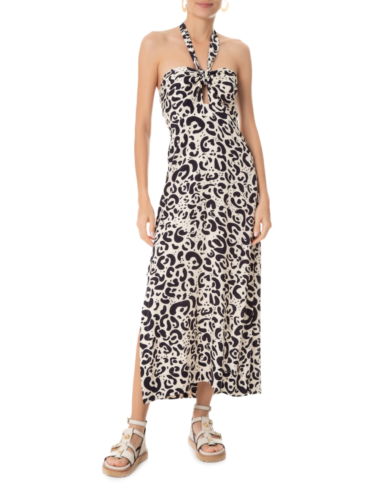 Sandália Feminina Papete Krystal Moon Off White Vicenza