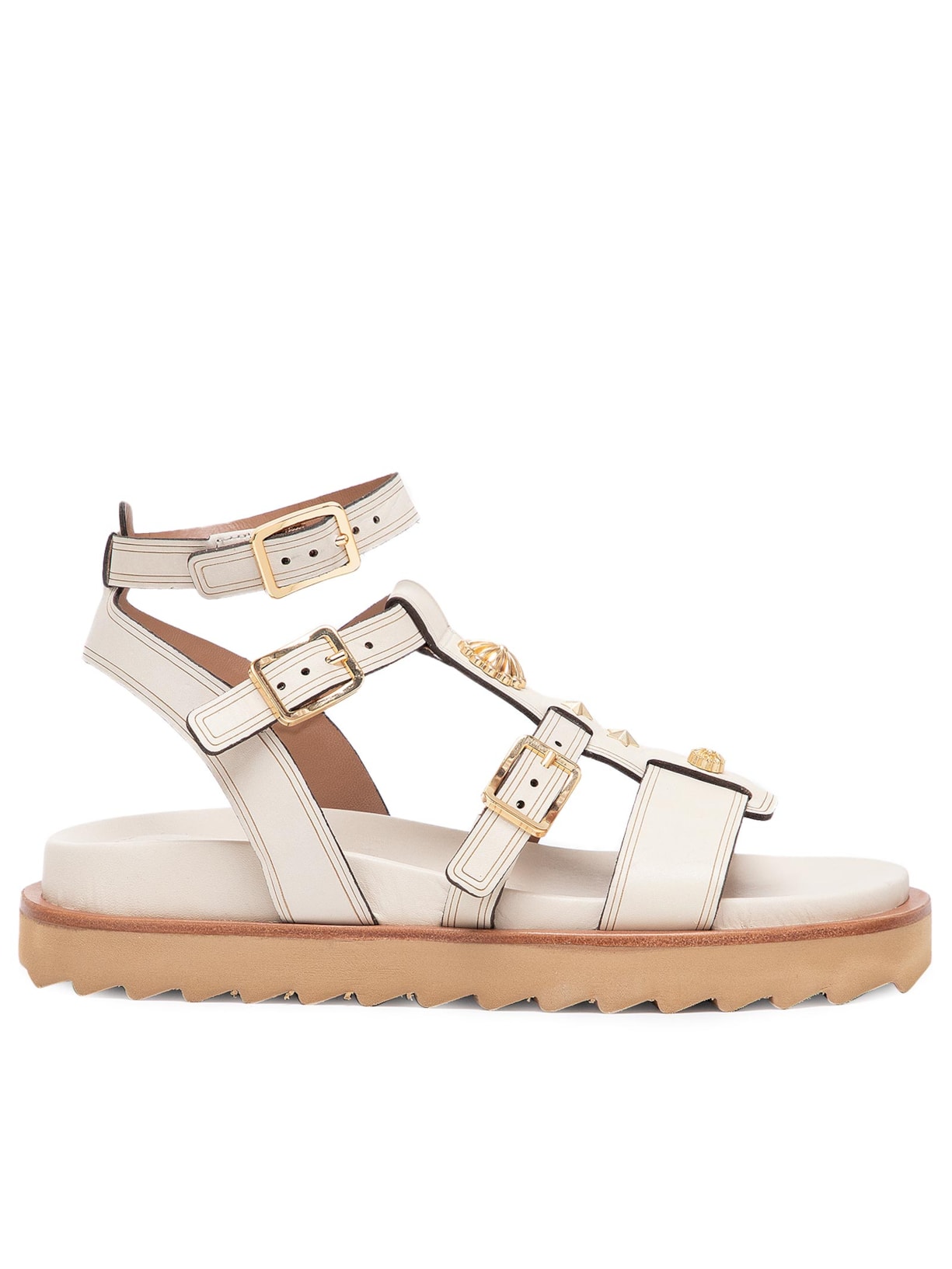 Sandália Feminina Papete Krystal Moon - Off White