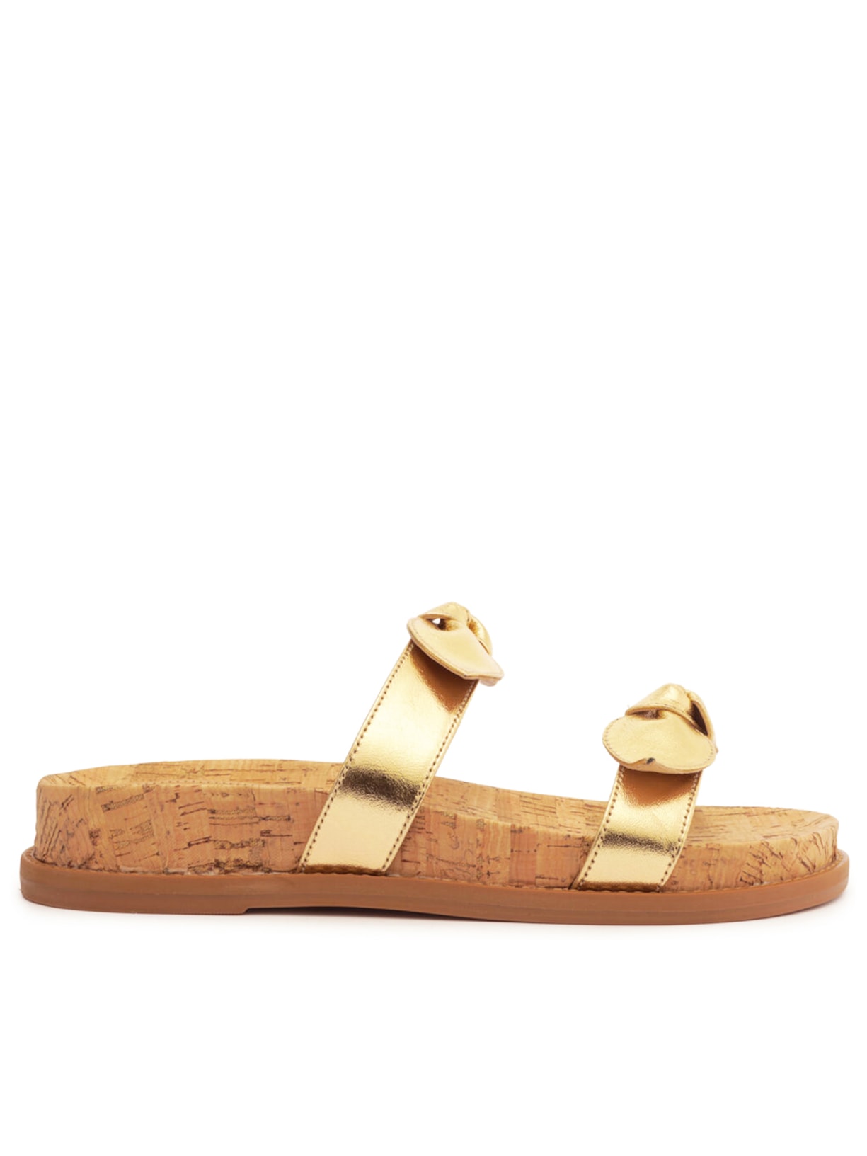 Sandália Feminina Papete Laços - Dourado