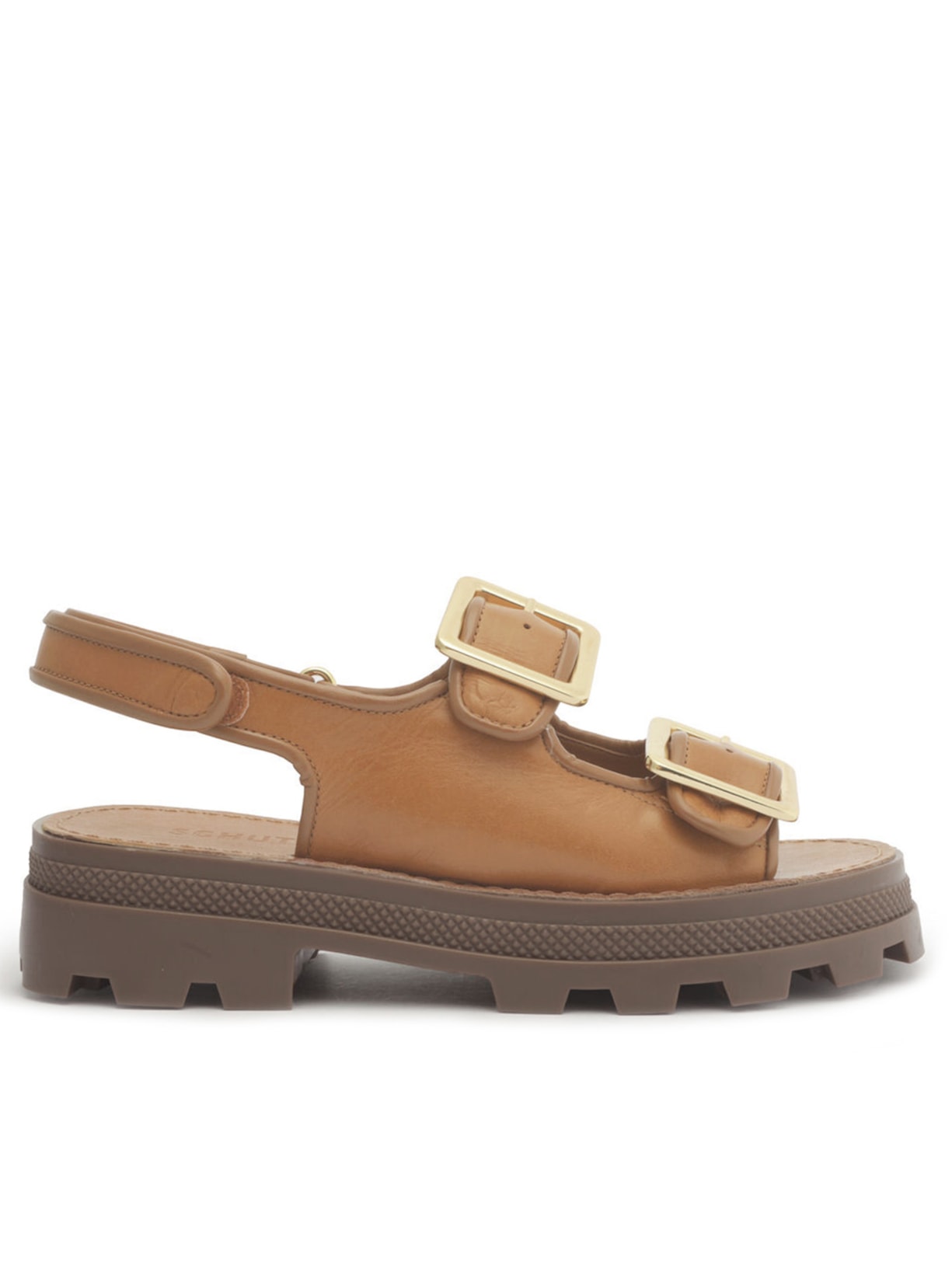 Sandália Feminina Papete Maxi Fivela Atanado Prime - Marrom