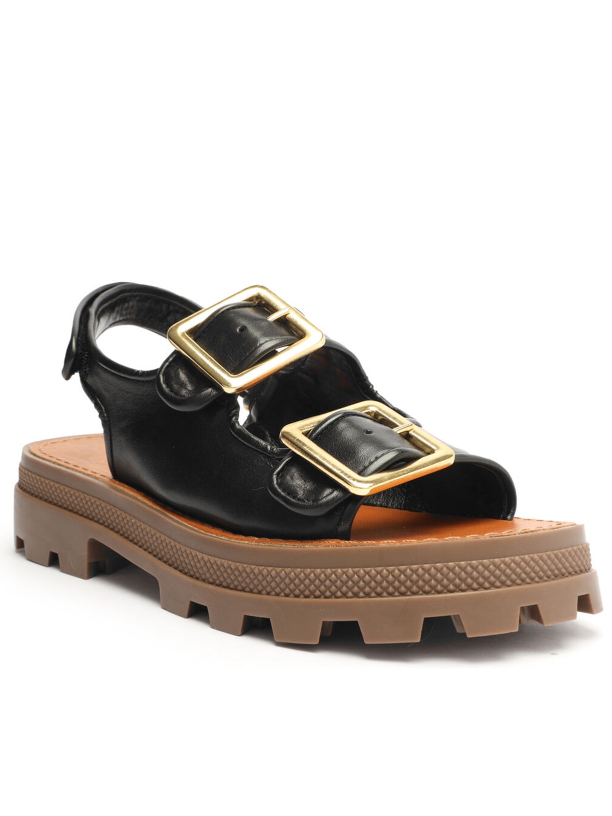 Sandália Feminina Papete Maxi Fivela Atanado Prime Preto Schutz