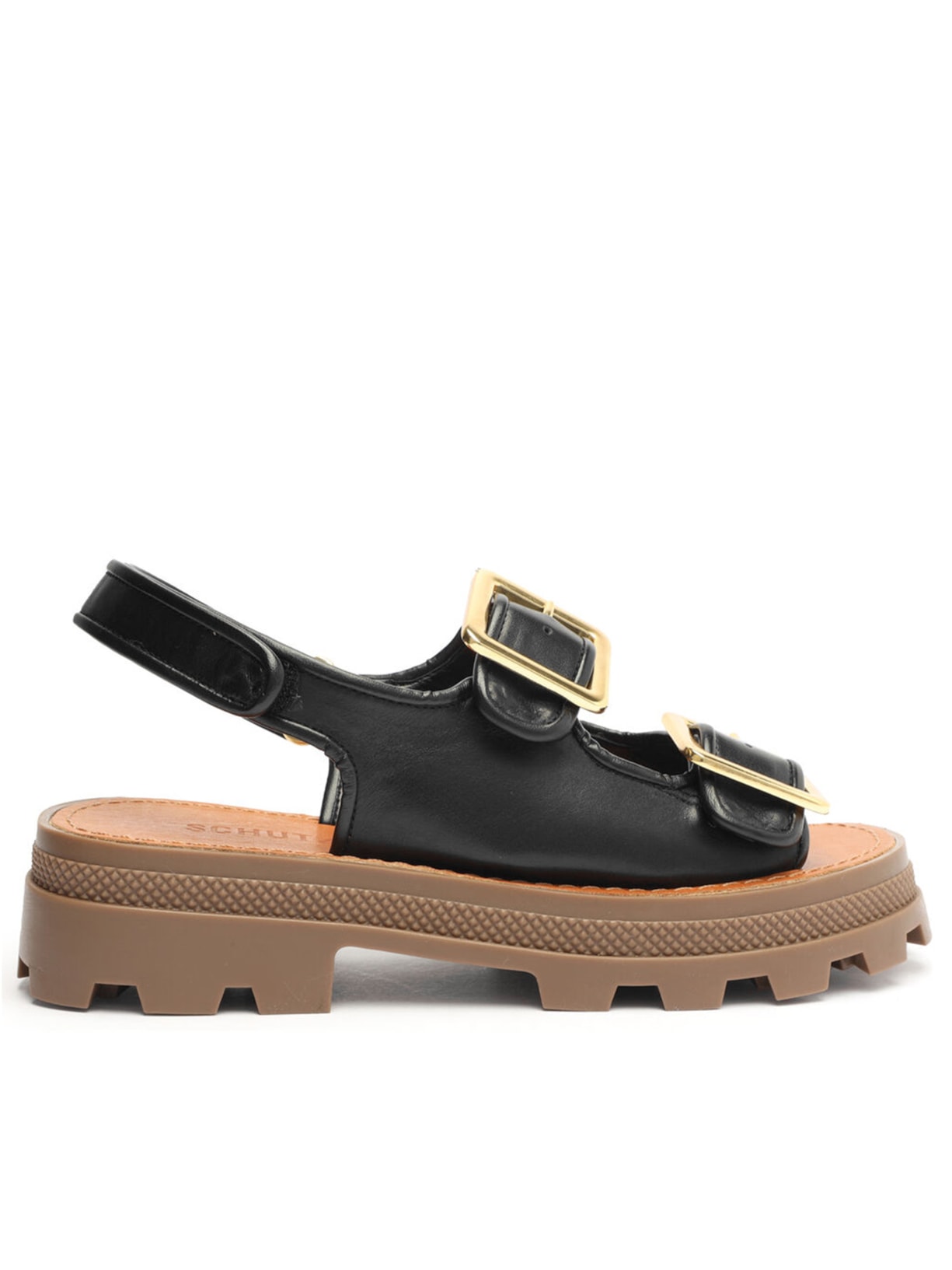 Sandália Feminina Papete Maxi Fivela Atanado Prime Preto Schutz