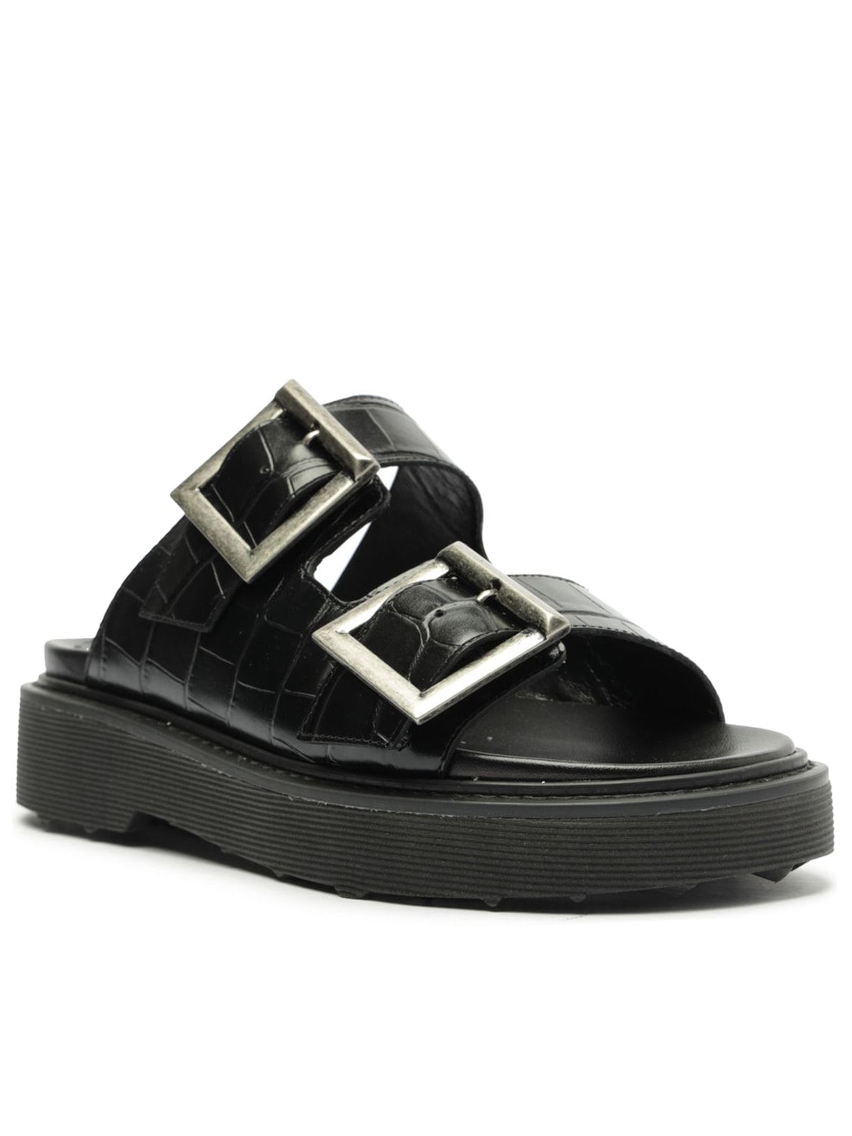 Sandália Feminina Papete Nola Couro Preto Schutz