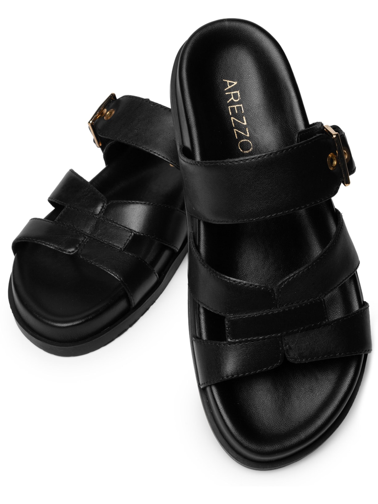 Sandália Feminina Papete Preto  Arezzo