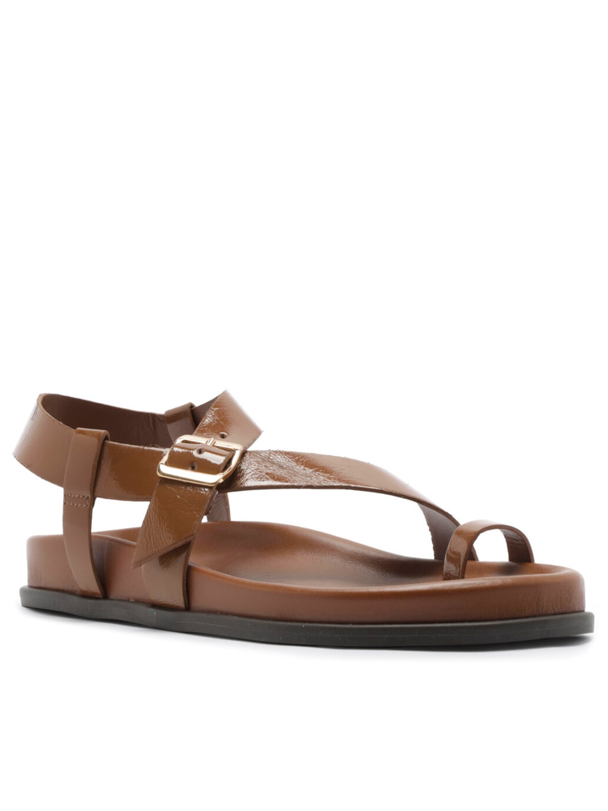 Sandália Feminina Papete Tira Dedeira Marrom Arezzo