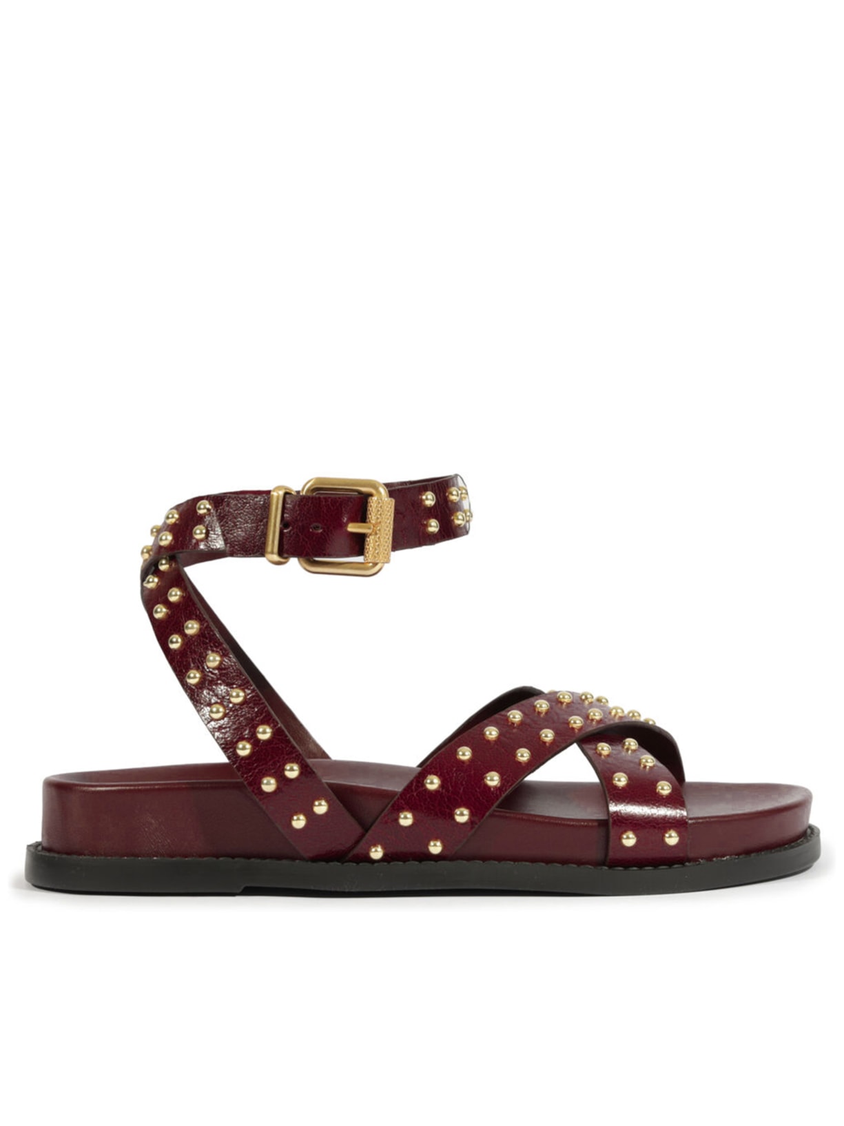 Sandália Feminina Papete Tiras - Vinho