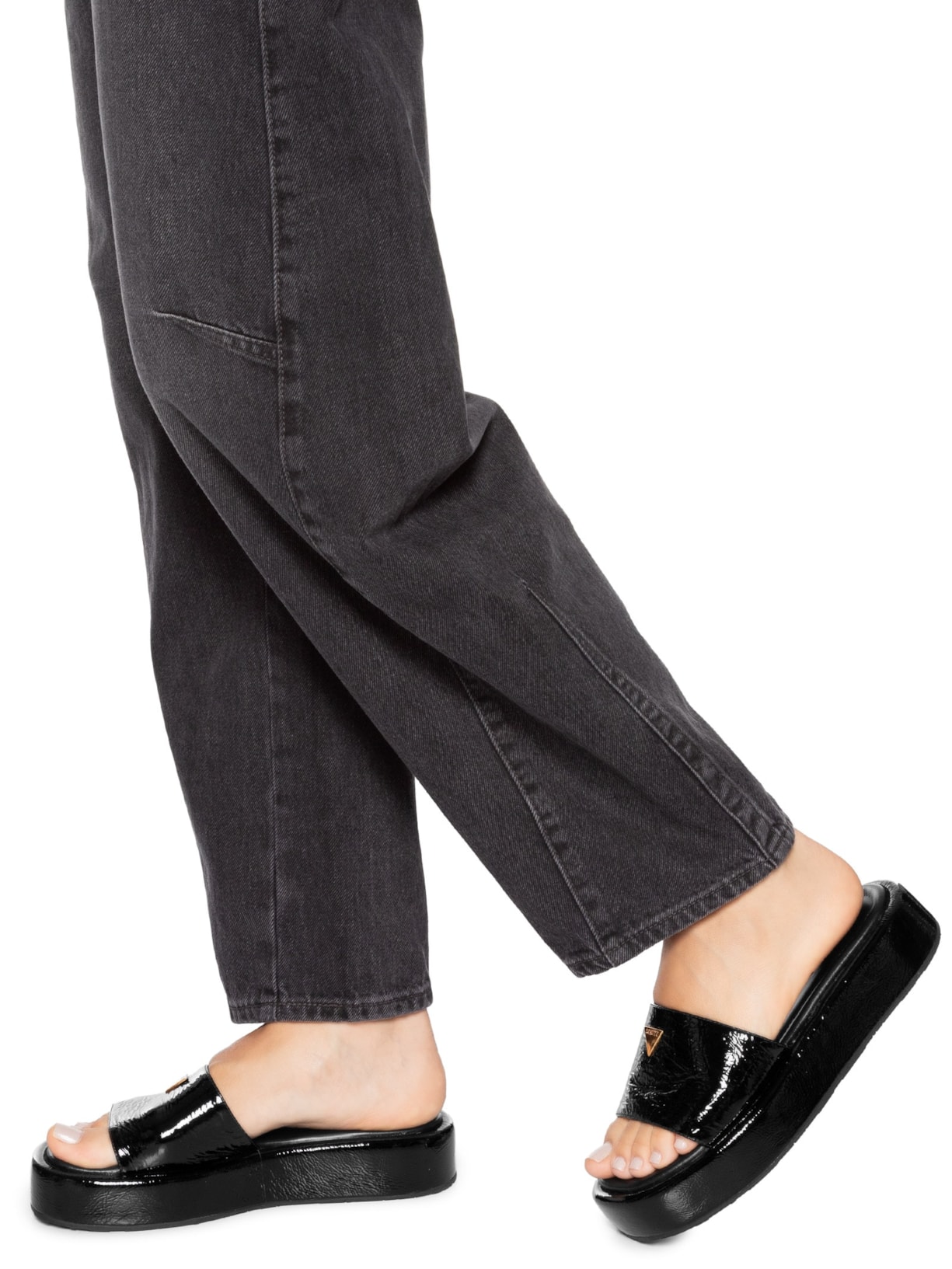 Sandália Feminina Papete Viena Couro Preto Schutz