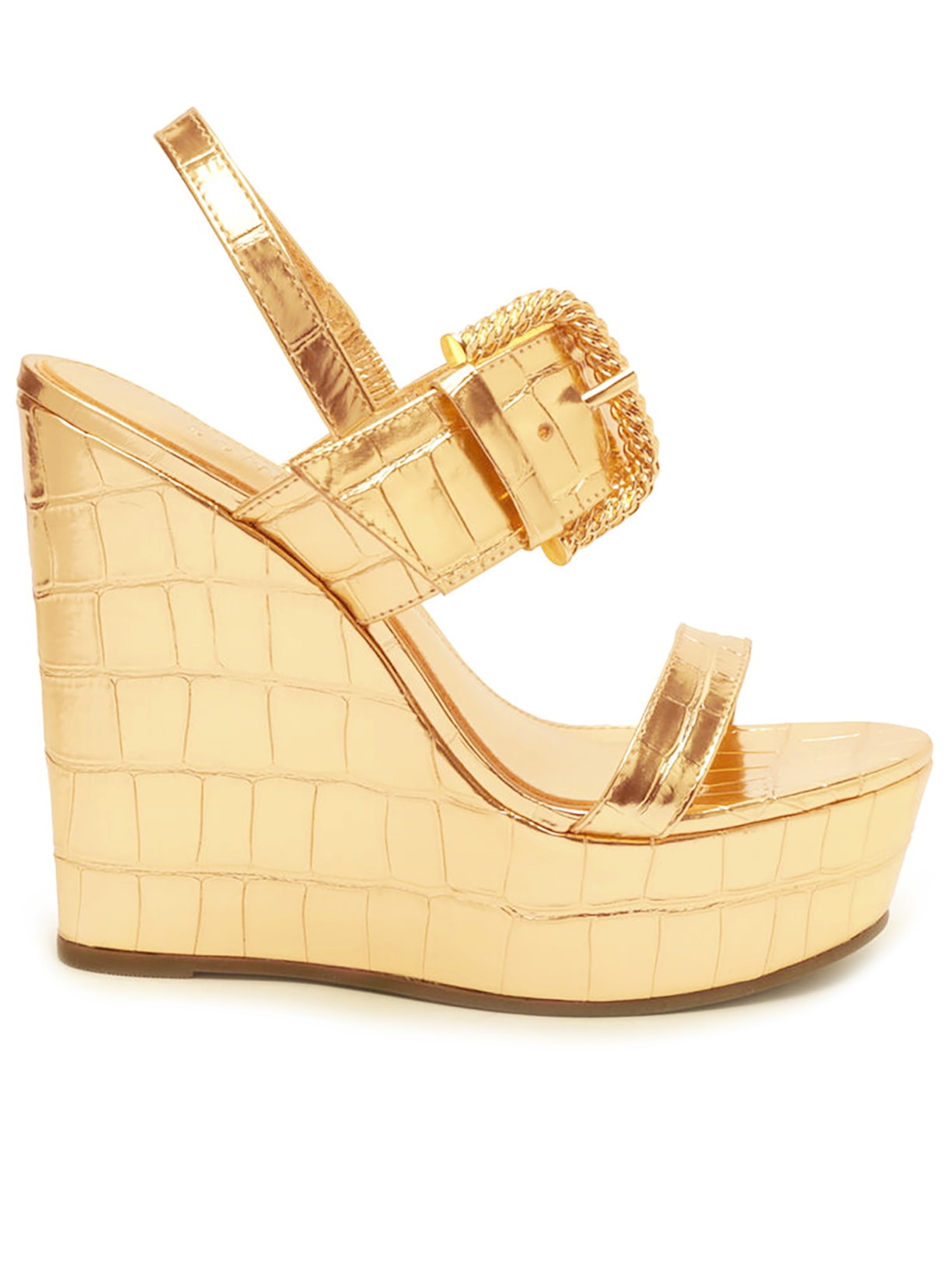 Sandália Feminina Plataforma - Dourado