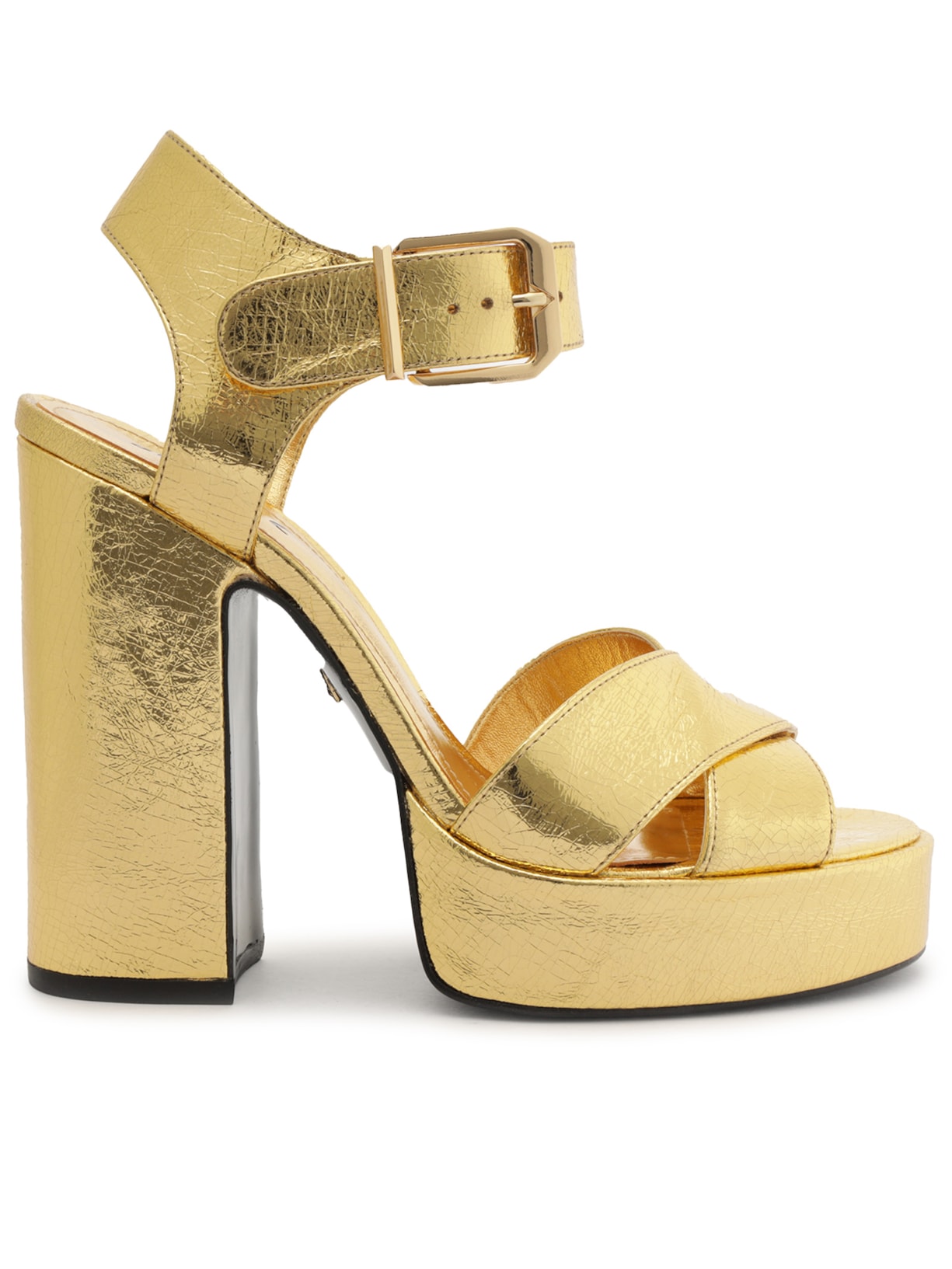 Sandália Feminina Plataforma - Dourado