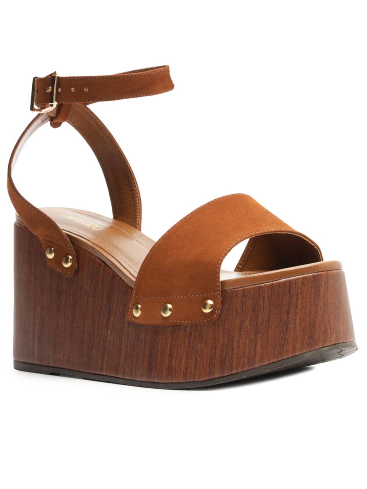 Sandália Feminina Plataforma Marrom Arezzo