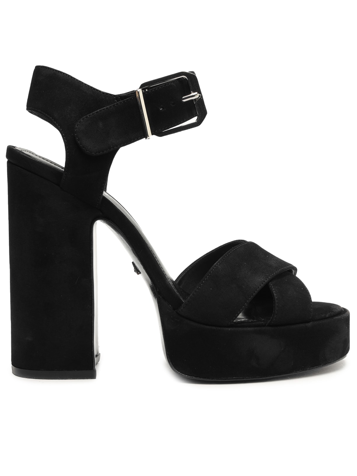 Sandália Feminina Plataforma Nobuck - Preto