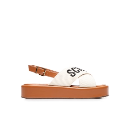 Sandália Feminina Plataforma X - Off White