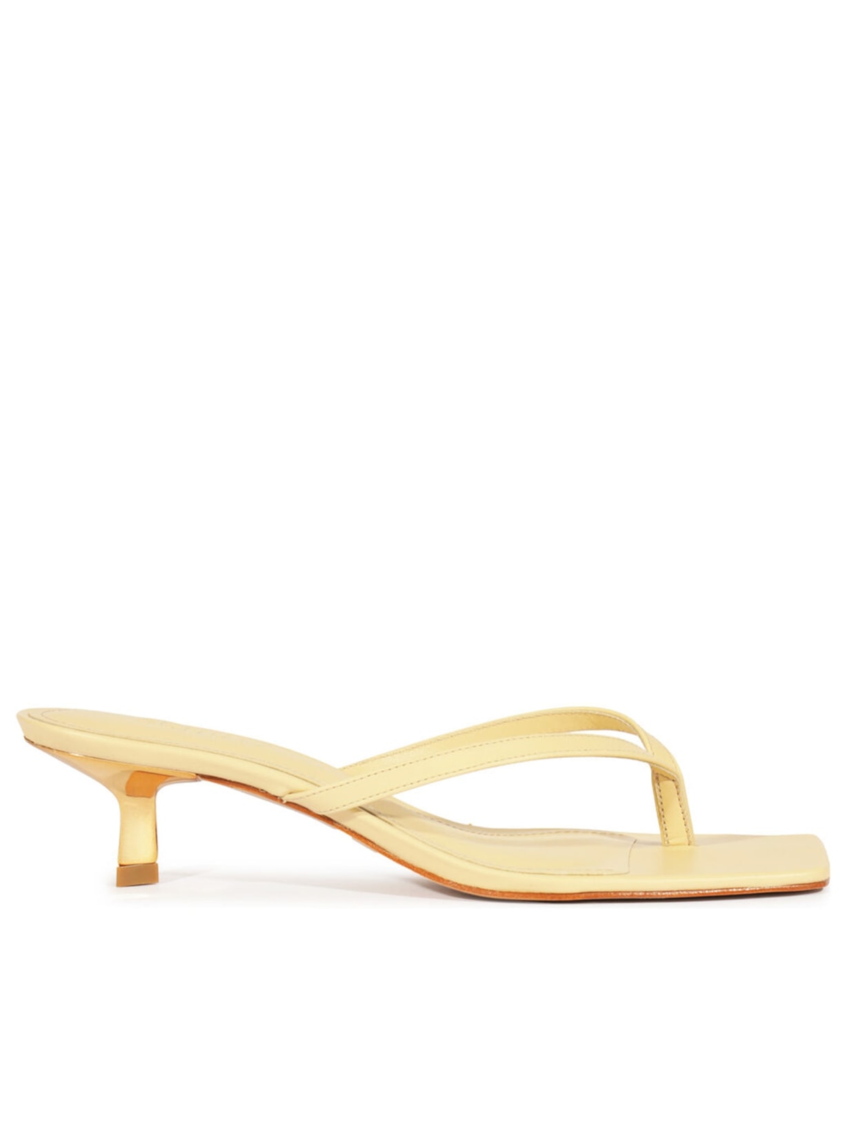 Sandália Feminina Quadrada - Amarelo