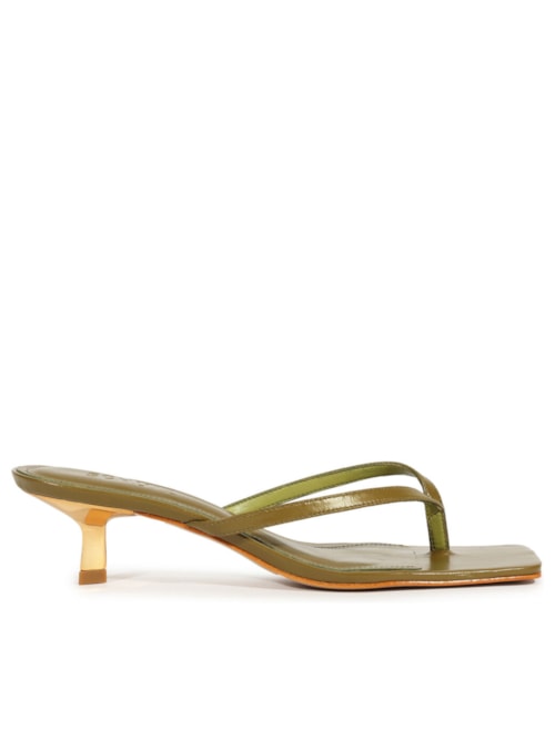 Sandália Feminina Quadrada - Verde