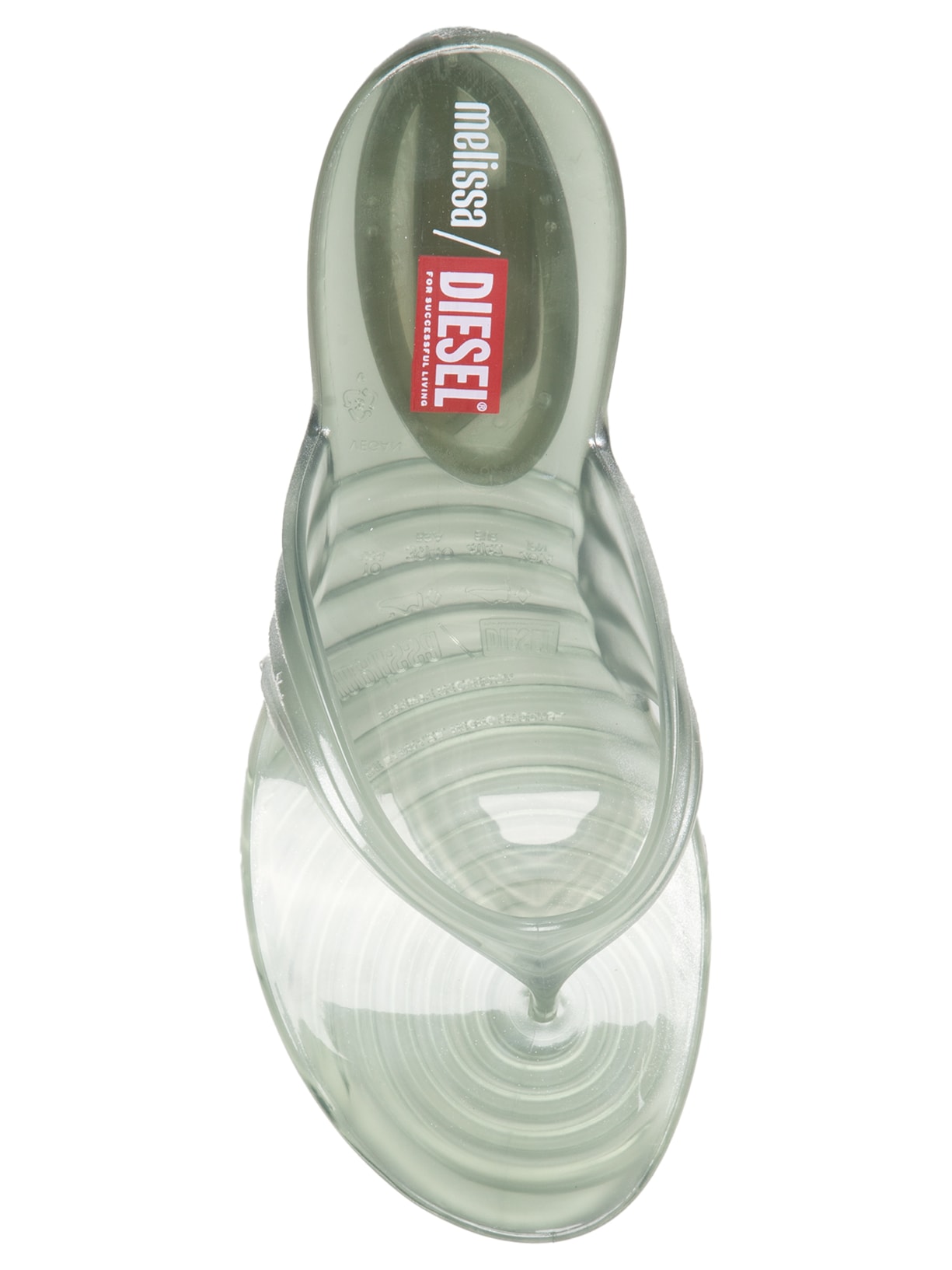 Sandália Feminina Quantum Thong Prateado Melissa + Diesel