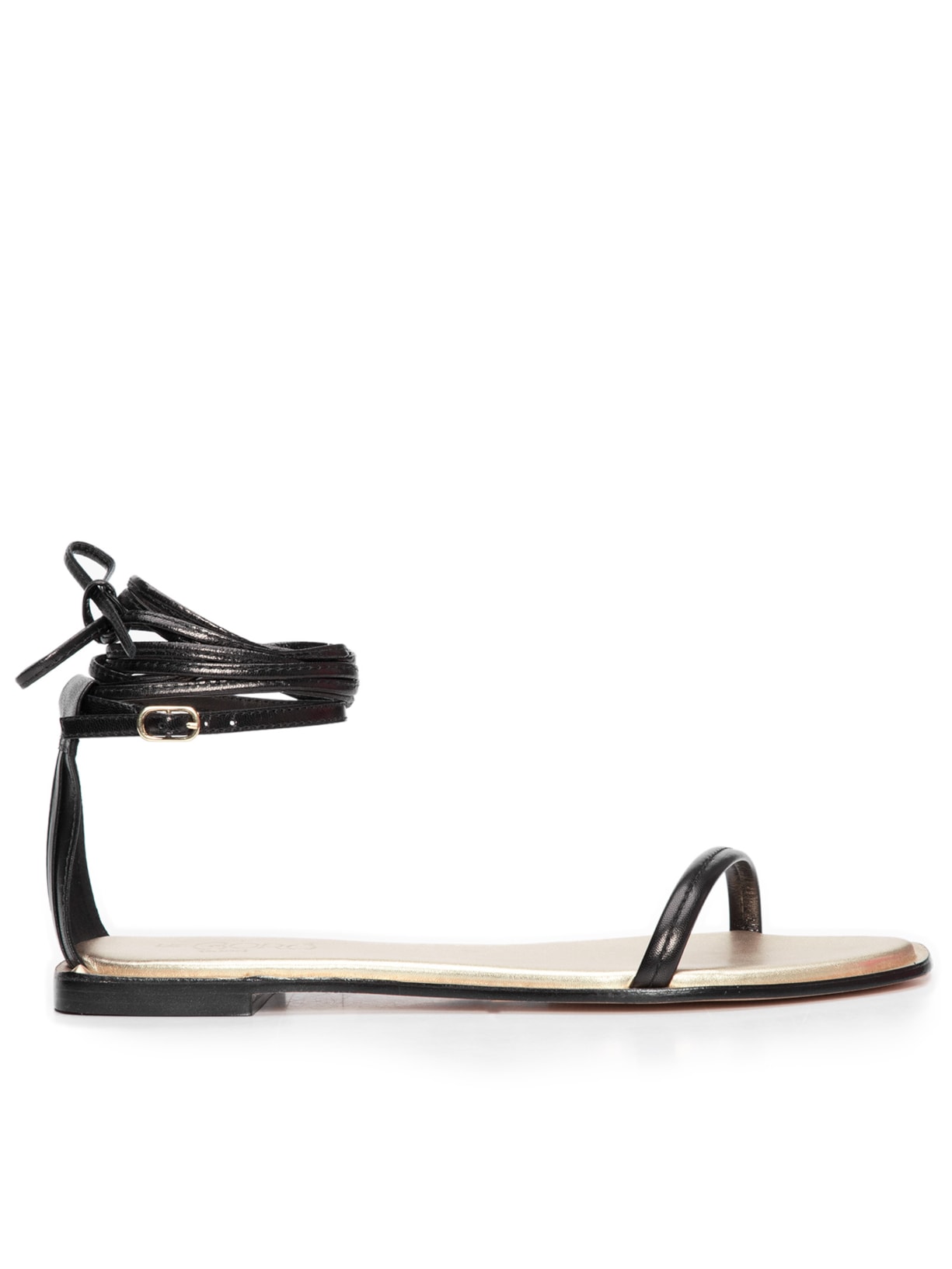 Sandália Feminina Rasteira Allegra Lenço - Preto