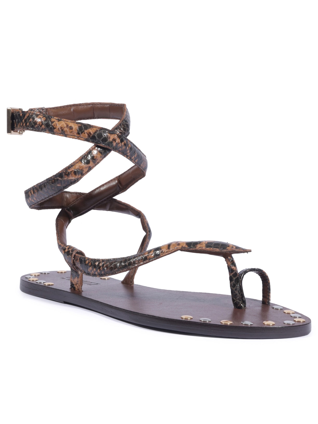 Sandália Feminina Rasteira Animal Print Schutz
