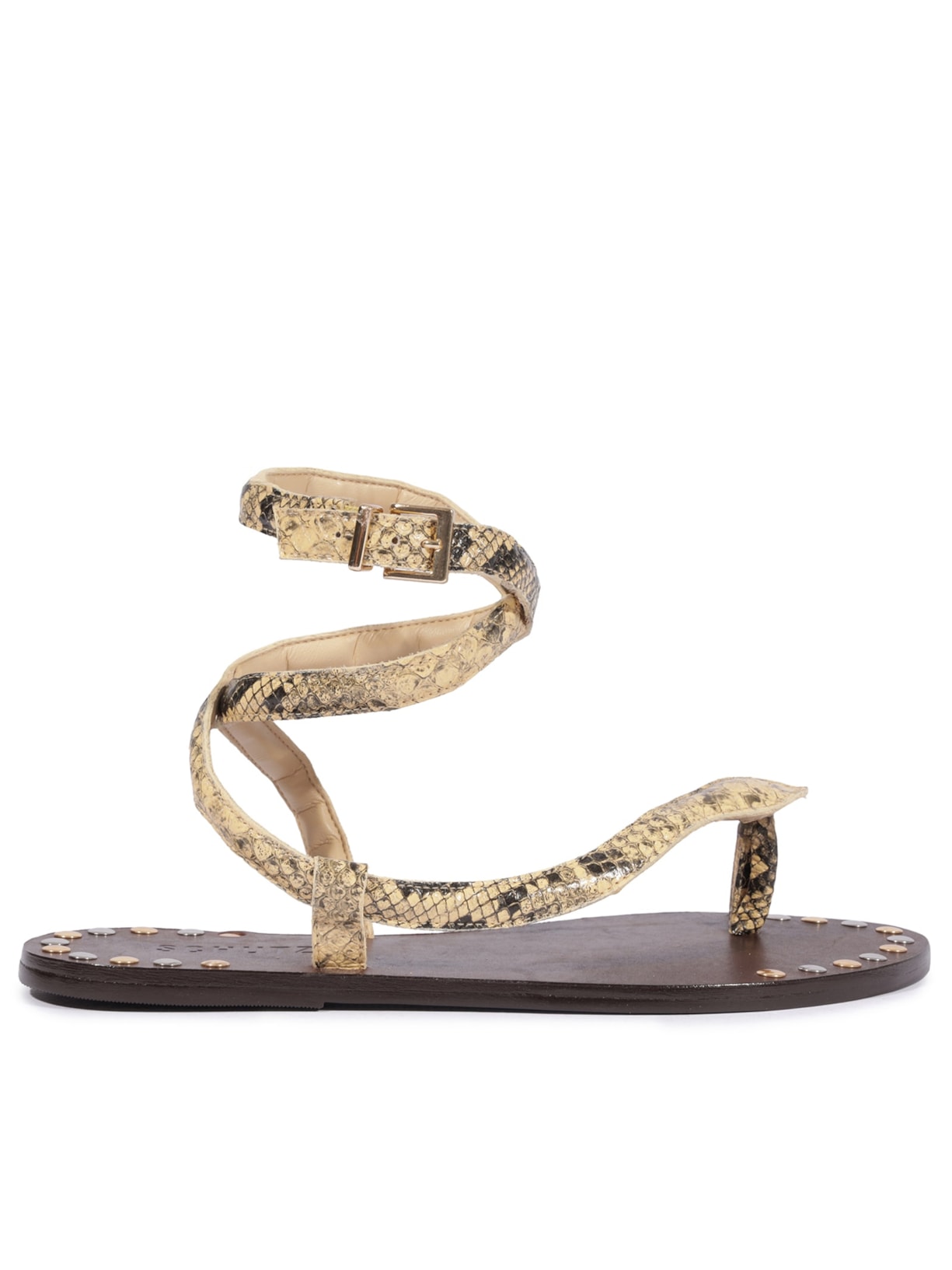 Sandália Feminina Rasteira Animal Print Schutz