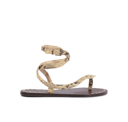 Sandália Feminina Rasteira - Animal Print