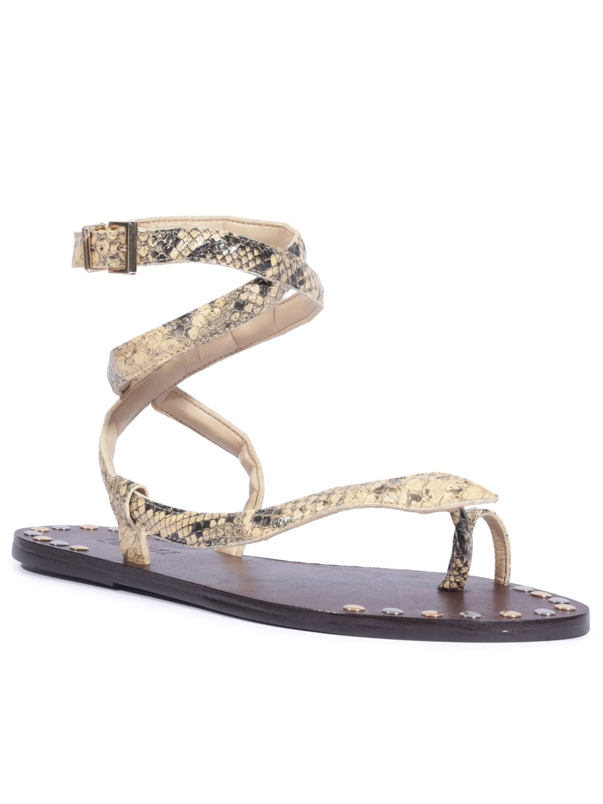Sandália Feminina Rasteira Animal Print Schutz