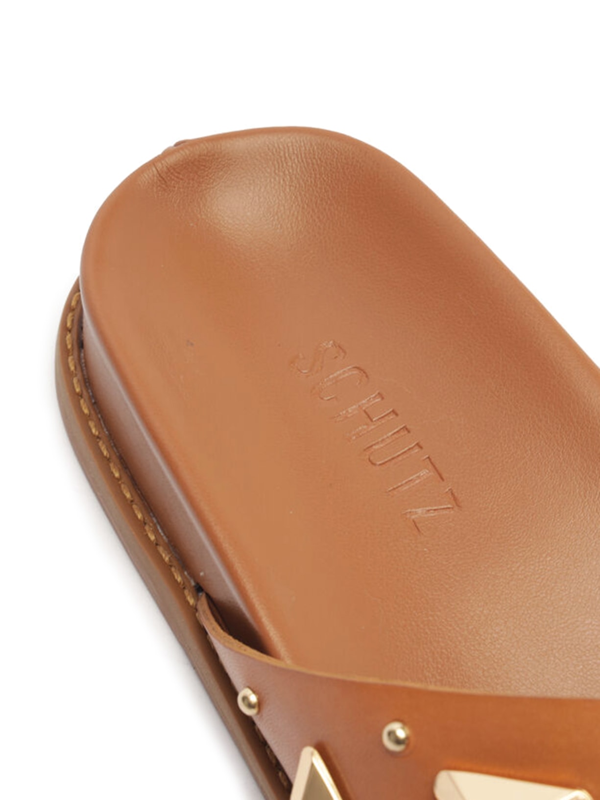 Sandália Feminina Rasteira Atanado Prime Marrom Schutz