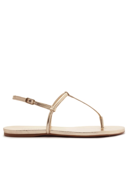 Sandália Feminina Rasteira Basics - Dourado
