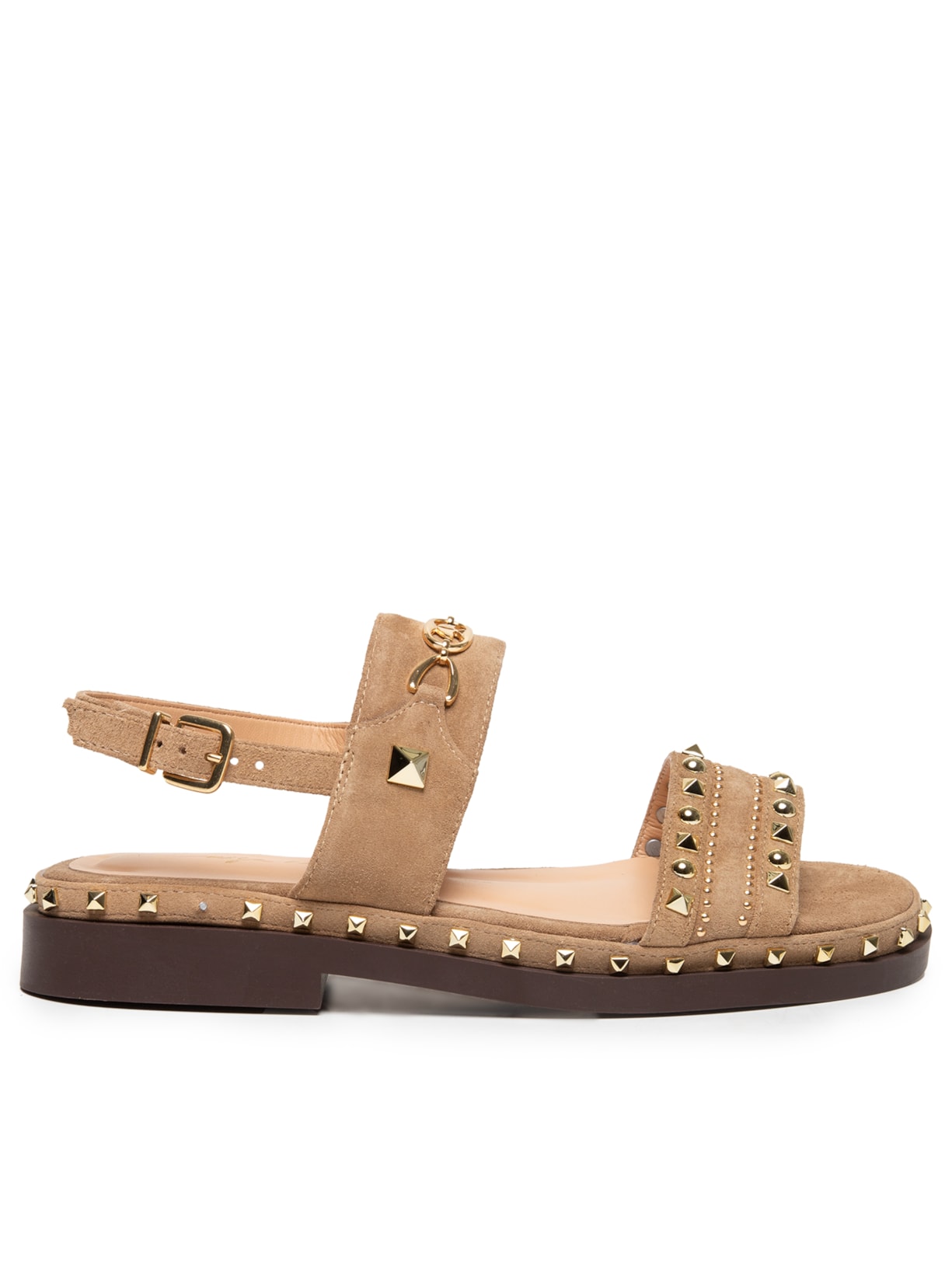 Sandália Feminina Rasteira Camurção - Bege