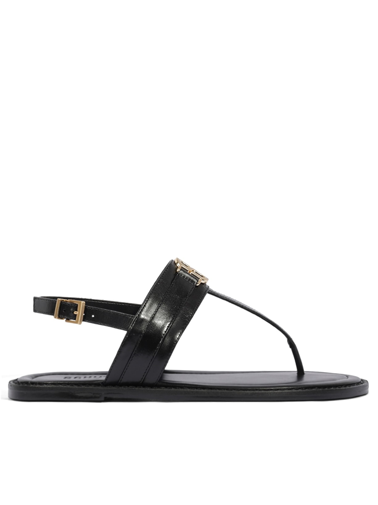 Sandália Feminina Rasteira Claire Flat Couro Preto Schutz