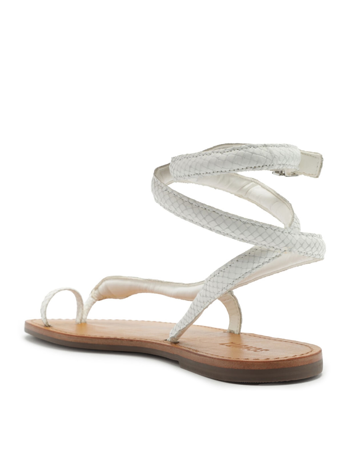 Sandália Feminina Rasteira Courtney Couro Branco Schutz