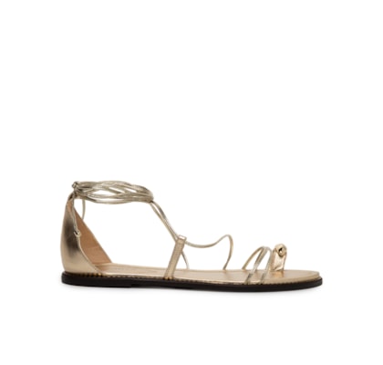 Sandália Feminina Rasteira - Dourado