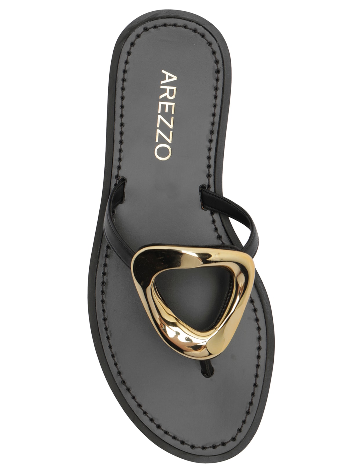 Sandália Feminina Rasteira Eco Fontana Preto Arezzo