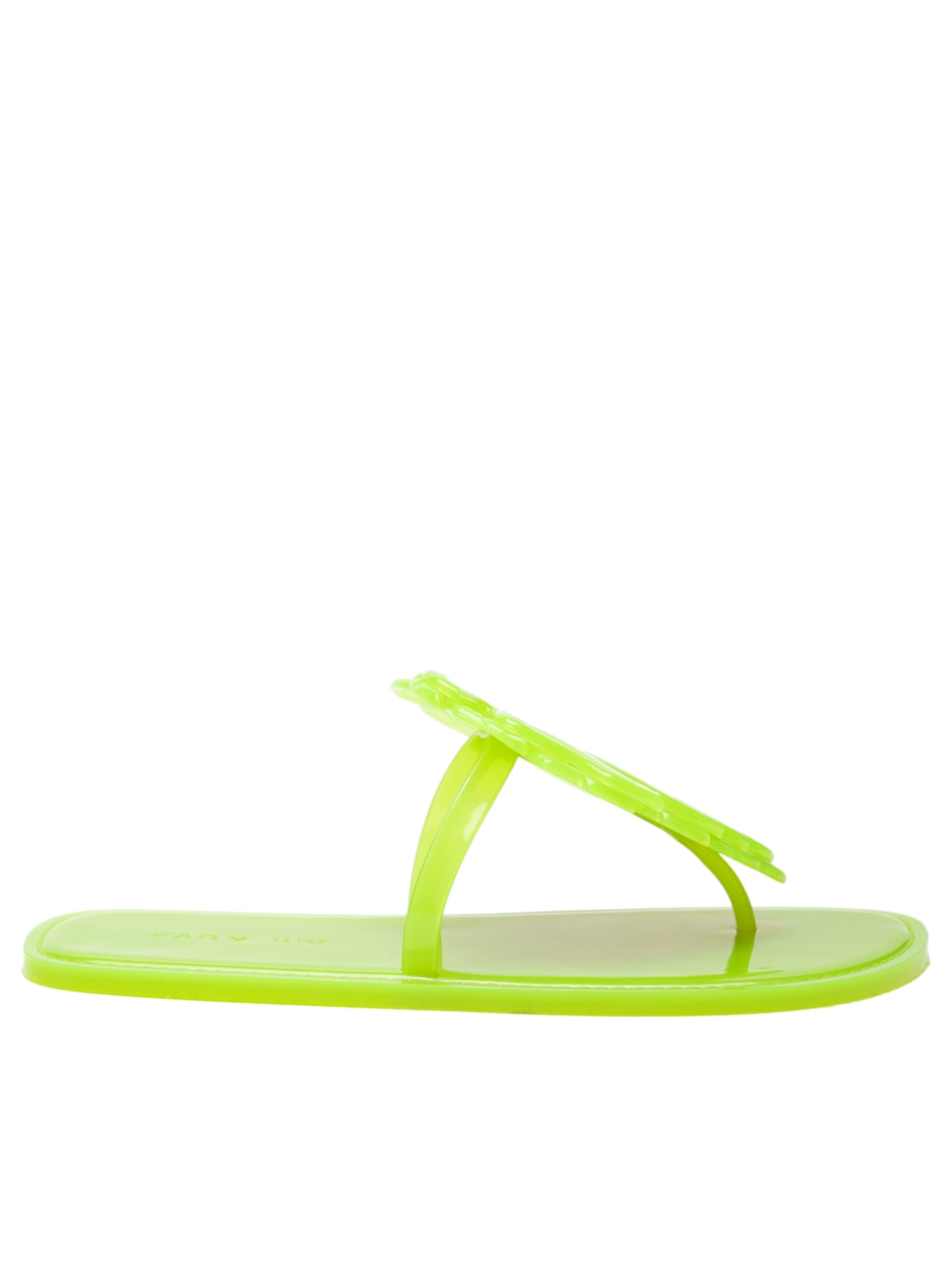 Sandália Feminina Rasteira Folhagem - Amarelo