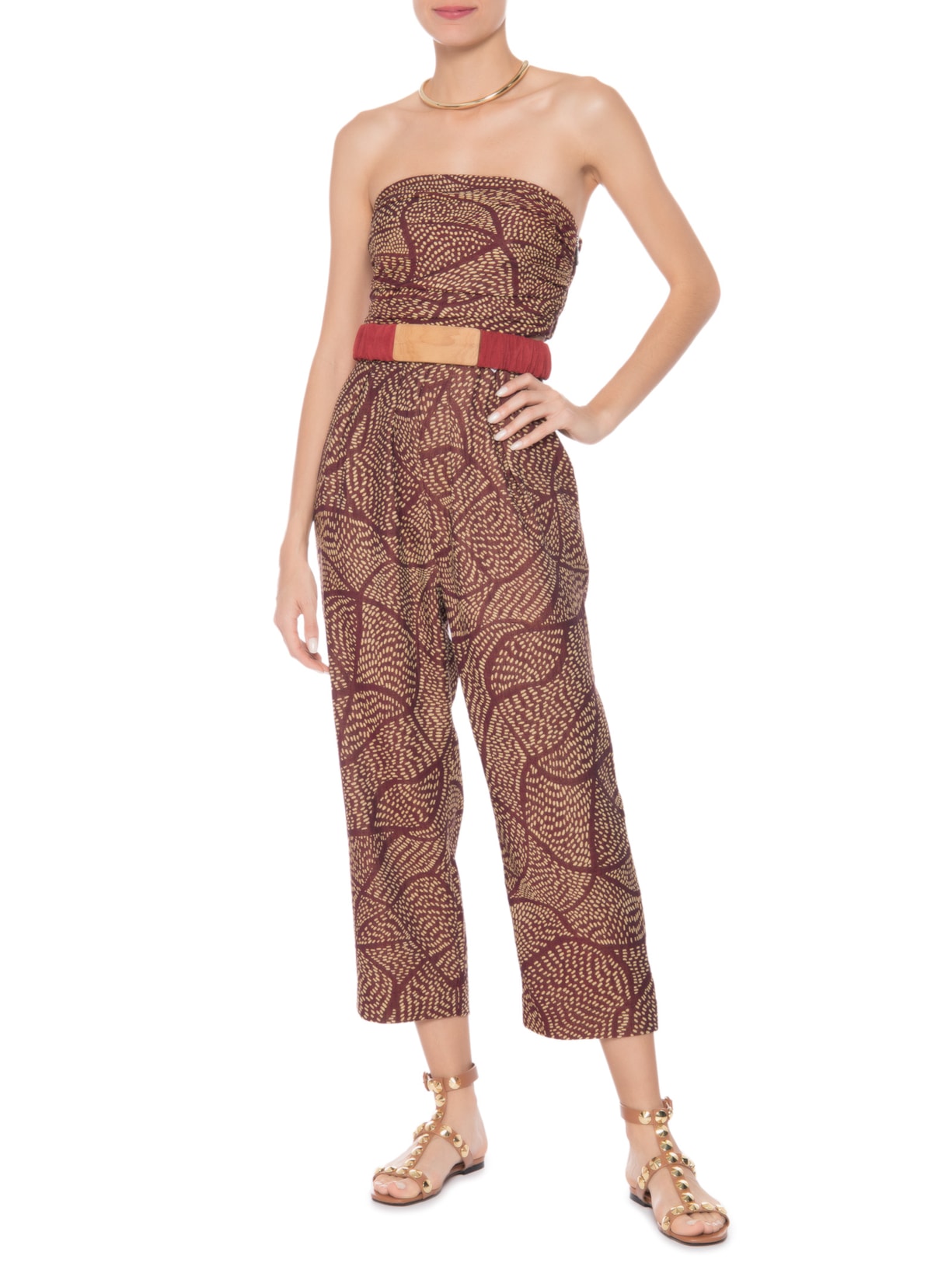 Sandália Feminina Rasteira Georgia Marrom Paula Torres